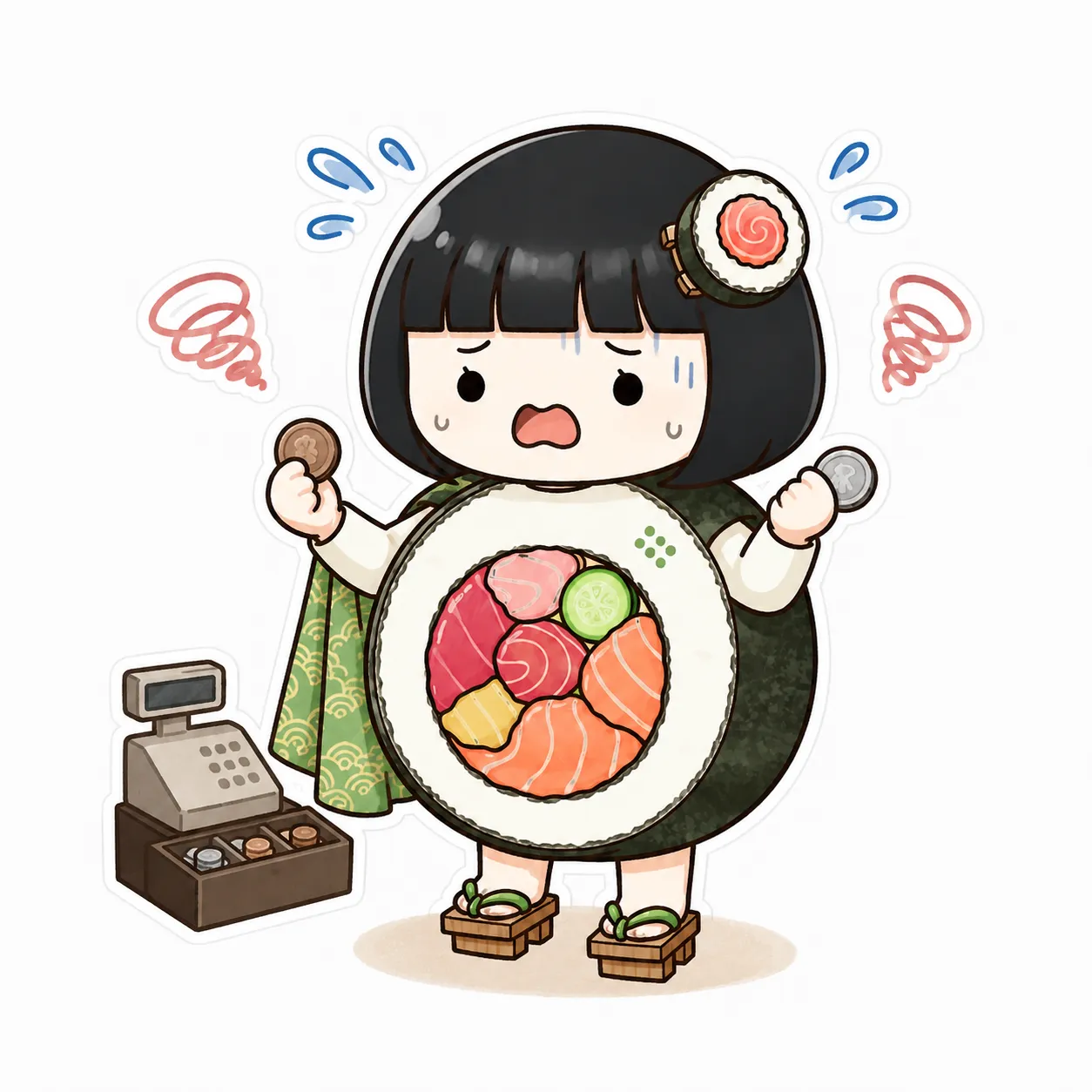 申し訳なさそうにしている maki-chan
